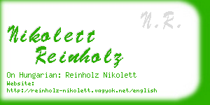 nikolett reinholz business card